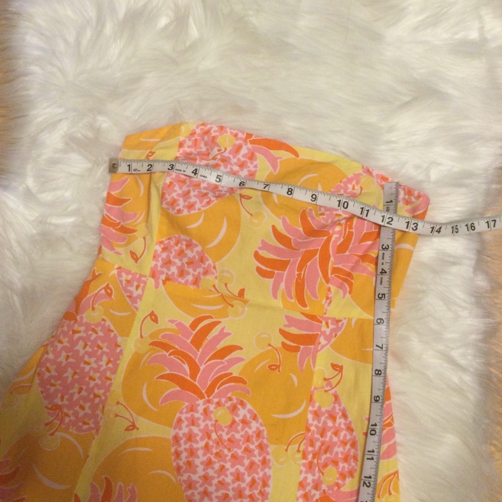 Vintage Lilly Pulitzer Dress Sunrise Pina Colada Print Sabrina Strapless… - Picture 7 of 10